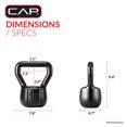 thumbnail image 4 of CAP Barbell Cast Iron Kettlebell, Home Gym Strength Training Weight, 25 LB, 4 of 8