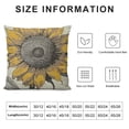 thumbnail image 5 of YINGXI in Throw Pillow Cover Isolated Grid Floral Sketch Nature Plant Pillow Case Square Cushion Decorative for Couch Bed Home 24x24in, 5 of 5