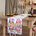 thumbnail image 2 of Table Runners 70 Inches Long Dress Scarves, Blue Purple Gnomes Farmhouse Coffee/Dining/Kitchen Table Decor, Holiday Table Runner, Spring Country Hydrangea Flower Leaf 13x70 Inch, 2 of 9
