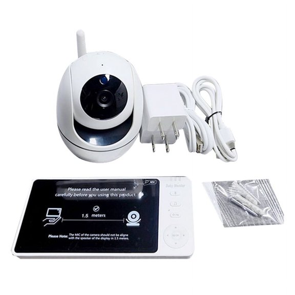 Video Baby Monitor 2.4G 355° Surveillance Cameras with Temperature Display Screen Smart Home US PLUG