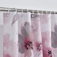 thumbnail image 4 of Red Gray Floral Shower Curtain,Pink Grey Flower Shower Curtain Set for Bathroom,Natural Watercolor Flower Fabric Bath Curtain with Hooks, 72x84in, 4 of 5