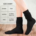 thumbnail image 5 of 3 Pairs Women's Slouch Socks Cotton Knit Knee High Tube Scrunch Sock Size 6-11, 5 of 7