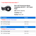 thumbnail image 2 of Rear Left Transmission Mount - Compatible with 2011 - 2017 Buick Regal 2012 2013 2014 2015 2016, 2 of 2