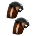 thumbnail image 2 of DYNWAVECA 2Pcs Welding Face Protector Lightweight Adjustable Clear Welding Protective Face for Workplace Protection Coffee, 2 of 9