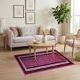 thumbnail image 3 of ODIKA Zebra Cheetah Leopard Print Spotted Center Stripe Frame Pink Non-Slip Chair-Friendly for Home Office, Gaming Room, Under Desk, 3 of 7