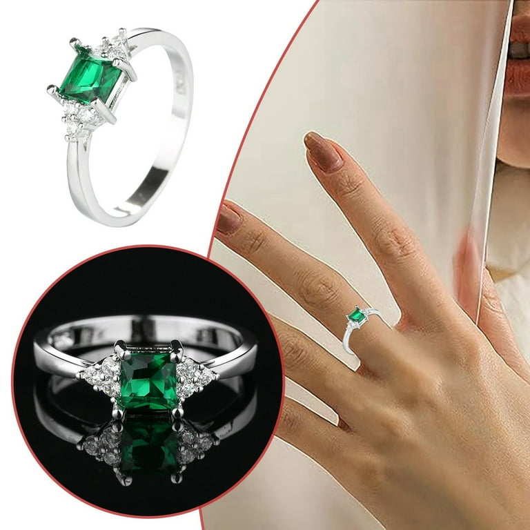 Trending Rings Cute Matching Rings Adjustable Rings Half Finger Rings for Women Fruit Rings for Teen Girls Light Flat Top Rings for Women Clear Resin Ring Rings for Sisters Walmart