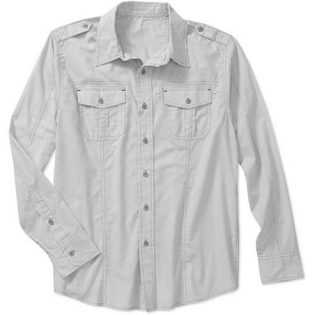 No Boundaries Men's Yarn Dye Stripe Wove