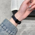 thumbnail image 3 of Watch Band for Apple Watch 38/40/41/42mm (Series 10), Cowboy PU Leather Magnetic Buckle Strap Adjustable Replacement for iWatch 10 9 8 7 6 5 4 3 2 1 FE,Black, 3 of 4