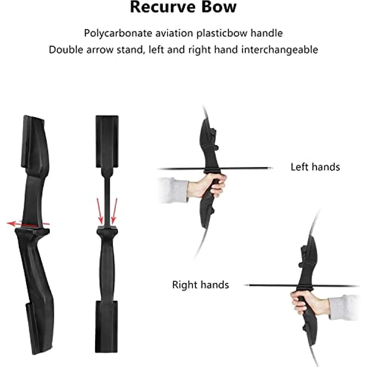 Piaoyu 40 LB Left-handed and Right-handed Backyard Outdoor Shooting Practice Recurve Bow, Suitable for Adults, Beginners, and Teenagers