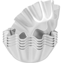 ABCISI Egg Tart Tin 6pcs Portuguese Tart Mould Tart Baking Pan Egg Tart Mold Mini Metal Tart Pans for Home Bakery(3.03X1.18in) Metal Muffin Liners