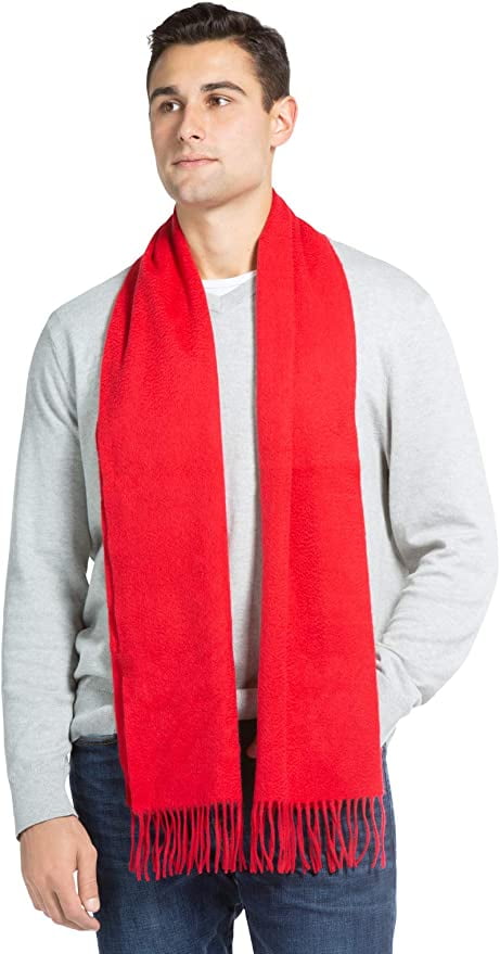 Fishers Finery Men's 100% Pure Cashmere Winter Scarf; 2-Ply Ultra Plush 