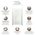 thumbnail image 4 of Transolid Swkx36367224 Saramar 36" W X 36" D X 96" H Six Panel Shower Wall Kit - White, 4 of 5