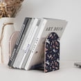 thumbnail image 6 of Lsque Retro Rabbit Flower Printed Wood Bookends,Non-Skid Bookend for Shelves,Heavy Duty Support Bookends,Non-Slip Foam Pads for Office, Home, and Library,1 Pair, 6 of 8