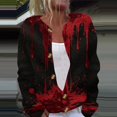 thumbnail image 4 of Domzest Womens Halloween Sweaters Open Knit Long Sleeve Button Down Outwear Cute Pumpkin Ghost Graphic Fall Winter Sweater Deep Red 2XL, 4 of 7