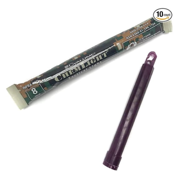 Cyalume, Military Grade Light Stick, Infrared (IR), 6-inch, 8 Hour Duration
