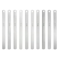 Uxcell 9 Pack Metric Steel Feeler Gauge, 0.02mm-0.1mm Thickness Filler Gauge,Valves, Guitar Gauge Gage Measuring Tool