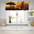 thumbnail image 5 of Valances for Windows African Black Women Rod Pocket Short Curtain for Bathroom Living Room Bedroom Farmhouse Deer Sunset Landscape 1 Panel 42x12in, 5 of 9
