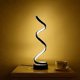 thumbnail image 3 of LED Spiral Table Lamp - 11W Warm White Eye-Caring LED Bedside Curved Lamp Postmodern Bedroom Living Room Small Night Light(Black,Warm Light), 3 of 5