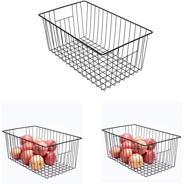 Upright Freezer Organizer Baskets for cu.ft Standup Freezer Settle freezer chaos and reduce food waste effectively Durable Fully Use Space Improve Air Circulate Pack