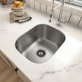 thumbnail image 3 of Sinber 15" Undermount Single Bowl 304 Stainless Steel Kitchen Sink, 3 of 14