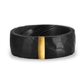 thumbnail image 2 of JQUEEN Damascus Ring for Men Copper Inlay 8mm Black Hammered Engagement Wedding Bands Domed Size 7-12, 2 of 5