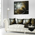 thumbnail image 3 of Designart Symmetrical Dark Golden Fractal Flower - Abstract Throw Pillow - 16x16, 3 of 5