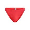 thumbnail image 5 of No Boundaries Women's Herringbone Crinkle Bikini Bottoms, Sizes XXS-XXL, 5 of 5