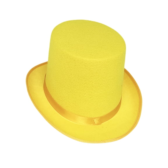 DFEK Stylish Stage Performance Top Hat for Party and Casual Wear Yellow S