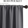 thumbnail image 5 of Fmxomd Thermal Short Blackout Curtains for Small Window - Darkening Curtains for Living Room Bedroom Kitchen - W29.9xL36 Inch Set of 2 Panels - Dark Gray, 5 of 6