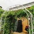 thumbnail image 6 of Outdoor Garden Arch Metal Garden Arch W74.4'' x H98.4'' Garden Arbor Trellis Climbing Plants Support Rose Arch Outdoor Arch Cream White,Garden Trellis, 6 of 15