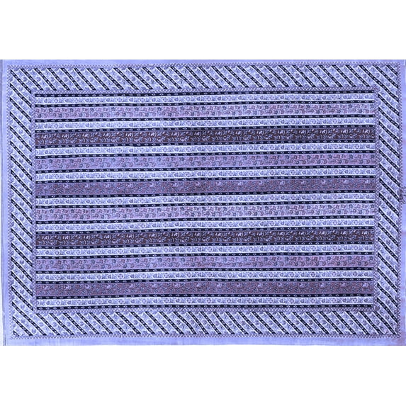 Ahgly Company Indoor Rectangle Persian Blue Traditional Area Rugs, 8' x 12'