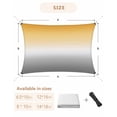 thumbnail image 6 of Sun Shade Sail 8x10Ft Gradient Color Yellow Gray Uv Block Sunshade Canopy Outdoor Shade Cover Rectangle Shade Cloth For Patio Garden Yard Deck Pergola, 6 of 6