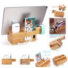 Bamboo Charging Dock Station Stand Holder Cradle For