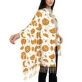 thumbnail image 5 of Cauagu Yellow Biscuit Print Women Wrap Shawl tassels Scarves Retro Scarf 77.6"X28.3", 5 of 8