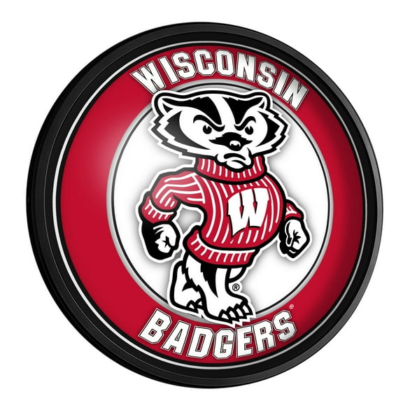 Wisconsin Badgers 18'' Round Slimline Illuminated Wall Sign