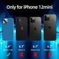 thumbnail image 6 of [5 in 1 for iPhone 12 Mini case 5.4, with 2 Pack Screen Protector + 2 Pack Camera Lens Protector, Liquid Silicone Slim Shockproof Protective Phone Case [Microfiber Lining] (Navy Blue)………, 6 of 12