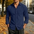 thumbnail image 2 of jjayotai Men's Oxford Shirt Long Sleeve Casual Button down Shirts Regular Fit Dress Shirts, 2 of 6