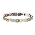 thumbnail image 2 of Pulsera Pareja Terapia Magnética Twisted Dragon Desmontable (plata/oro), 2 of 8