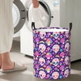 thumbnail image 4 of Lsque cute rainbow mushroom Skull pattern Laundry Hamper Basket, Tall Woven Rope Hamper Basket for Clothes, Lightweight Storage Basket, Collapsible Waterproof-Medium, 4 of 8