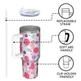 thumbnail image 4 of Leopard Print 40oz Tumbler– Stainless Steel Insulated Tumbler with Handle and Straw, Large Capacity Travel Cup for Hot & Cold Drinks, 4 of 6