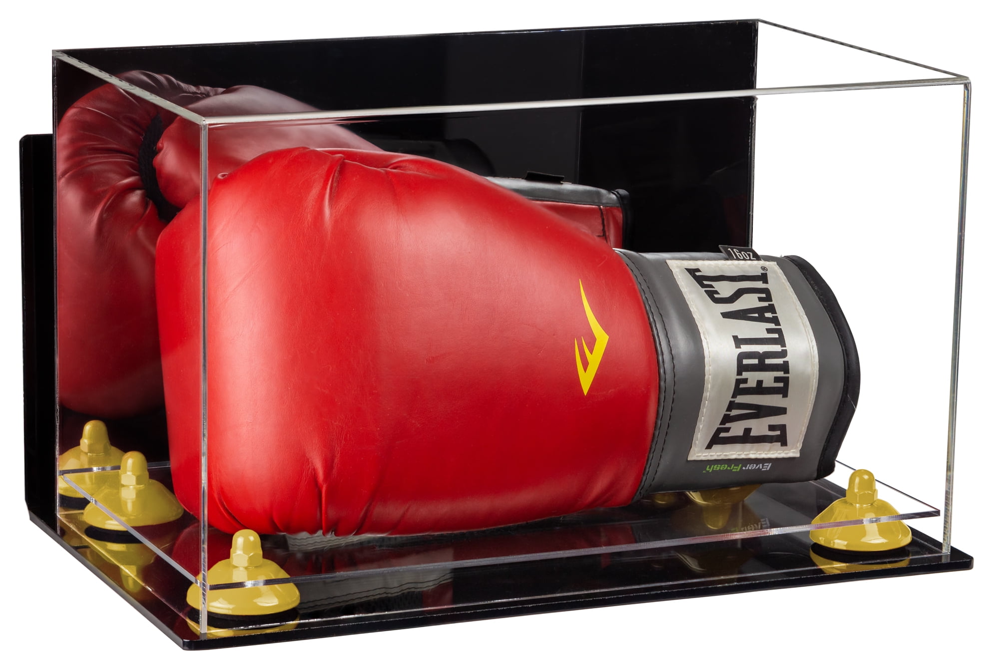 Acrylic Single or Double Boxing Glove Display Case with Mirror, Wall