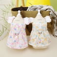 thumbnail image 4 of ZIEUO Adorable Pet Clothes for Cats & Small Dogs - Charming Spring & Autumn Wear Pet Flower Dress, 4 of 5