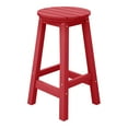 thumbnail image 2 of Costaelm Paradise 24" HDPE Round Outdoor Patio Counter Height Bar Stool, Red, 2 of 8