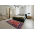 thumbnail image 5 of Ahgly Company Machine Washable Indoor Rectangle Industrial Modern Rose Dust Purple Area Rugs, 2' x 3', 5 of 7