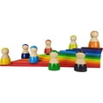 thumbnail image 3 of TEKOR 12 Pcs Wooden Bright Color Rainbow Peg Dolls Toy | Pretend Play Little People Figures for Toddlers Boys Girls | Montessori Learning Educational Kids Toys | Colorful Wood Stacking Rainbow Friends, 3 of 7