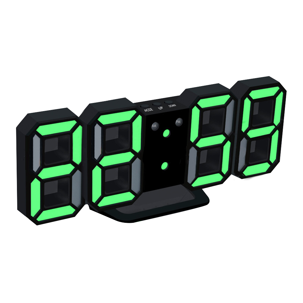 UFHTech 3D LED Wall Clock Digital Wall Clock Alarm Clock Is Equipped