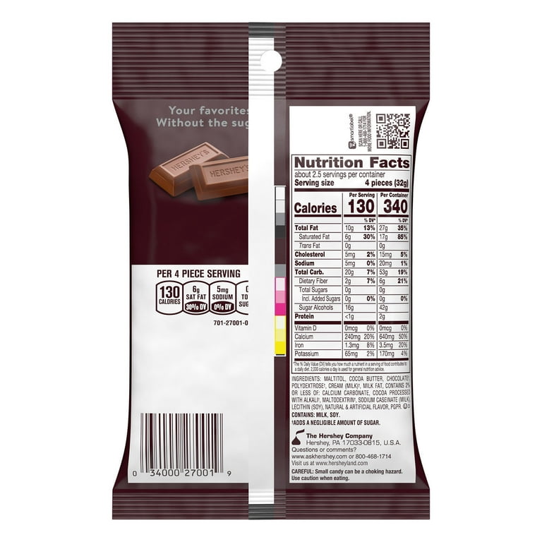 Hershey's Creamy Milk Chocolate Bar, 40 gm (Pack of 8) (Free shipping world)