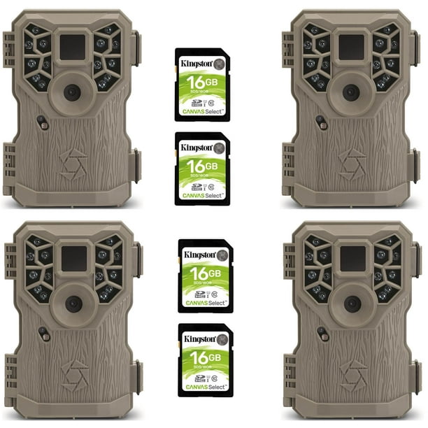 Stealth Cam PX14 Kit 8 Items 4 Outdoor Game Camera + 416GB SD Cards