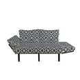 thumbnail image 2 of Lattice Futon Couch, Abstract and Modern Geometric Shapes Monochrome Minimalistic Grid Ornament, Daybed with Metal Frame Upholstered Sofa for Living Dorm, Loveseat, Black and White, by Ambesonne, 2 of 4