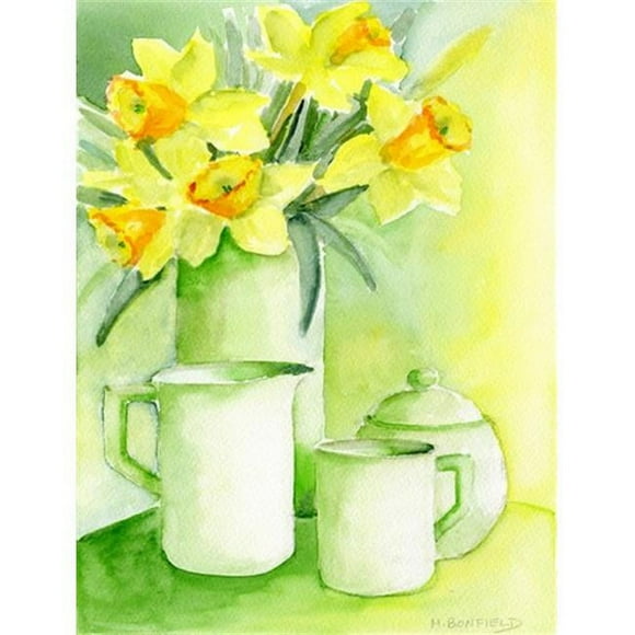 Carolines Treasures BMBO0970CHF Jonquilles Jaunes par Maureen Bonfield Drapeau Toile Taille Maison